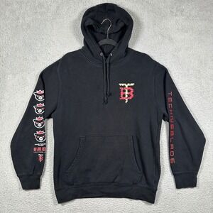 Technoblade Good Game Memorial Hoodie Black Mens Medium GG Pig Crown YouTuber